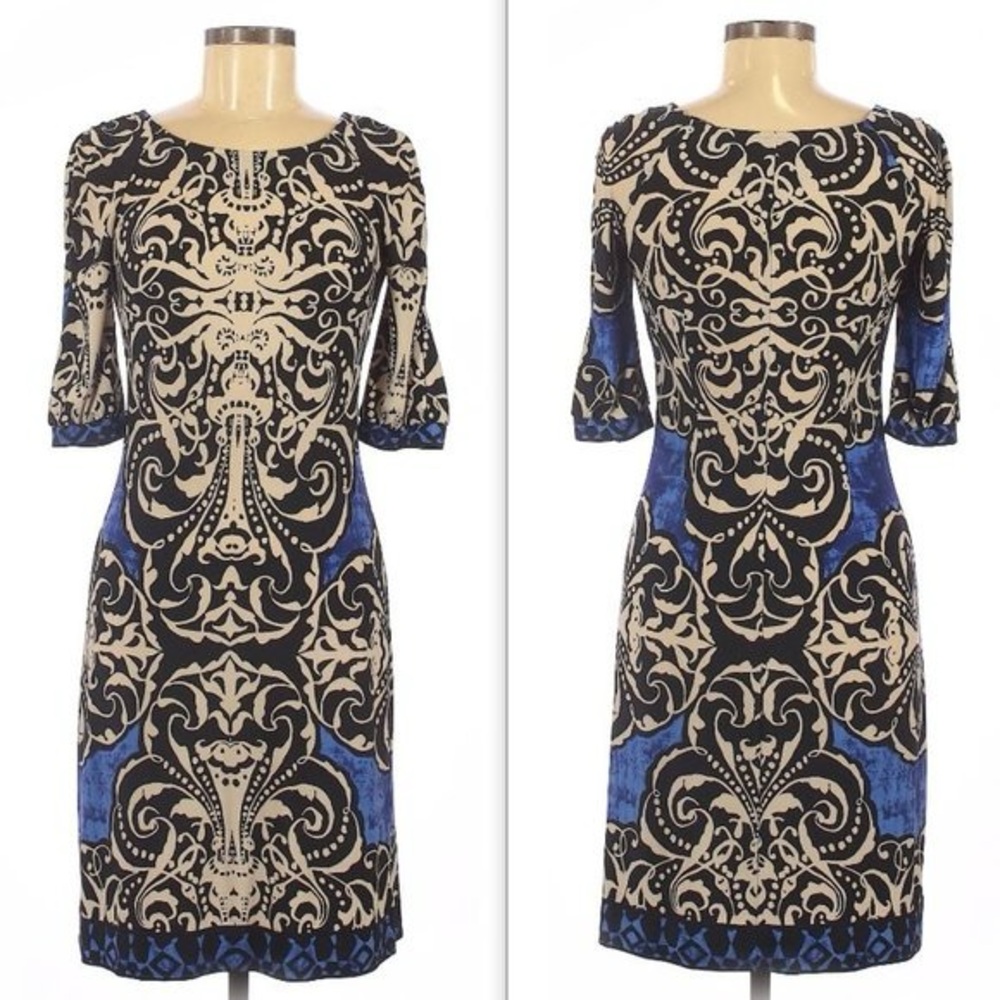 WHite House Black House || Woman’s Paisley Sheath Dress size XS